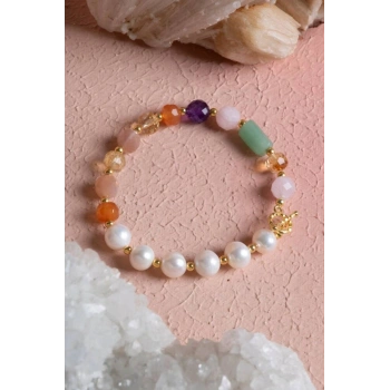 Sertifikalı Koç Burcu Gümüş Kapama Doğal Taş Bileklik (SK:264)