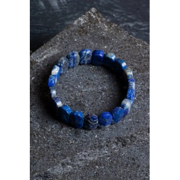 Sertifikalı Lapis Lazuli Geniş Kesim Doğal Taş Bileklik