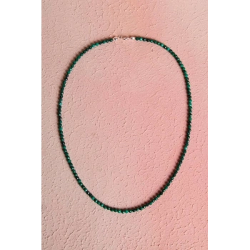 Sertifikalı Malahit Doğal Taş Kolye (SK:353)