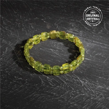 Sertifikalı Orijinal Zebercet Geniş Kesim Doğal Taş Bileklik