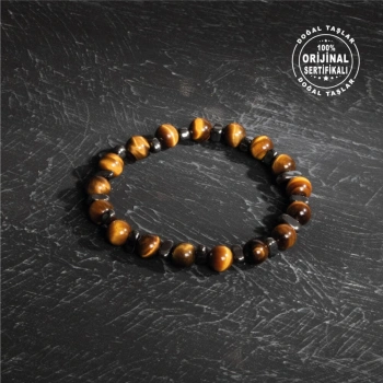 Sertifikalı Osmanlı Kaplan Gözü ve Hematit Taş Bileklik – Koruma ve Denge