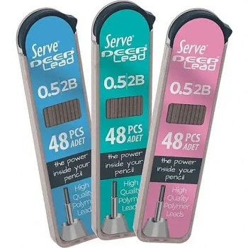Serve Deep Kalem Ucu 0.5 mm 48 Li Tüp Renkli Gövde Pembe