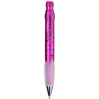 Serve Deep Metalik Serisi Pırıltı Figürlü Metalik Pembe  0.7mm Versatil Uçlu Kalem