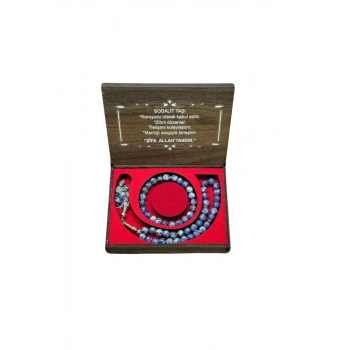 Sodalit Taşı 33 Lük Tesbih & Bileklik Set