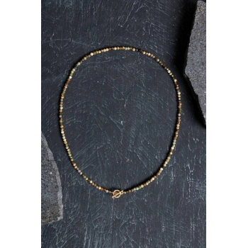 Tsavorit Lal Altın Kaplama Gümüş Kapama Doğal Taş Kolye