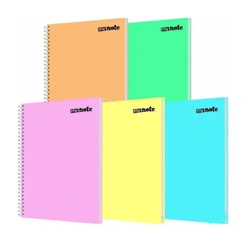 Umur Mynote Çizgili Defter 80 Yp A5 Flex Pastel Kapak Spiralli