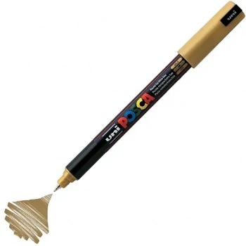 Uniball Posca 1M Markör 0.7 mm Altın