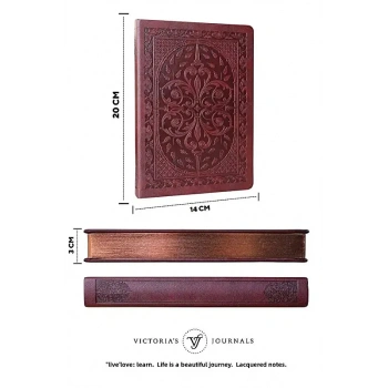 Victorias Journals Vintage Old Book Defter Çizgili 14x20 cm 160 Yp Kahverengi