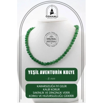 Yeşil Aventurin 8 mm Dizi Doğal Taş Kolye