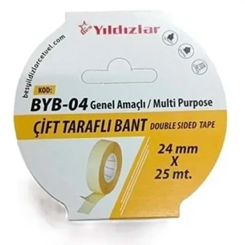 Yıldızlar Çift Taraflı Bant 24 mm x 25 m