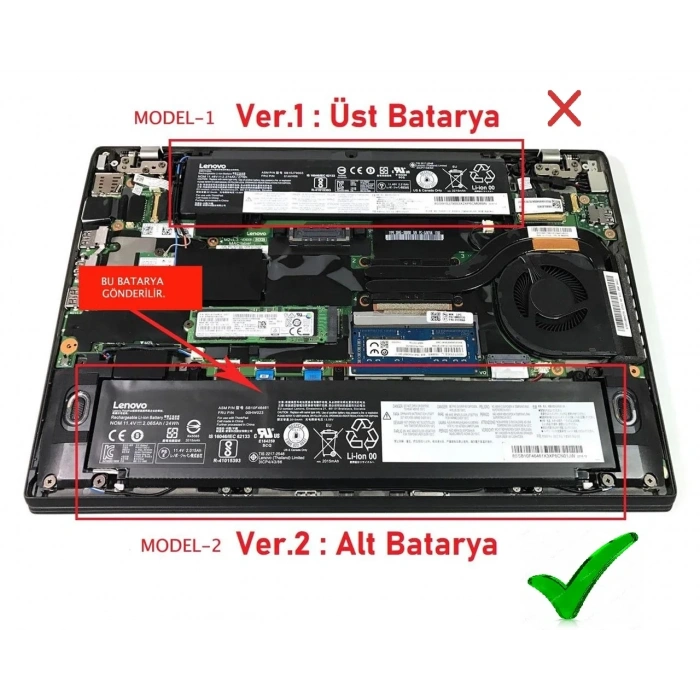 00HW037 Lenovo ThinkPad T460s T470s Batarya Model-2 Alt