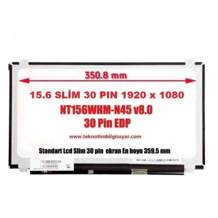 15.6 LP156WFC-SPD1 Slim Led 30 Pin 1920 x 1080 Full-HD IPS Dar Kenar