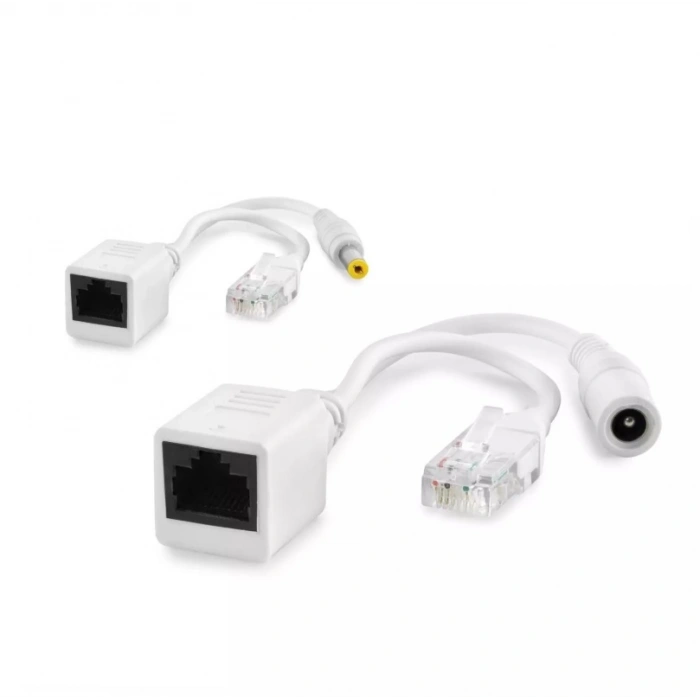 HADRON HDX1324 IP Kamera PoE Splitter RJ45 + DC Güç Adaptörü - Beyaz
