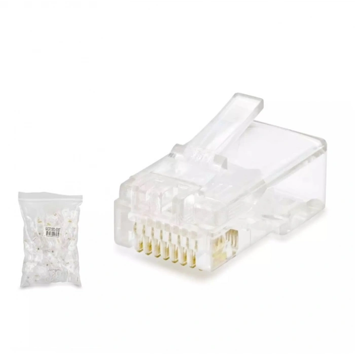 HADRON HDX5007 CAT5 RJ45 Konnektör 100 Adet Paket - Şeffaf