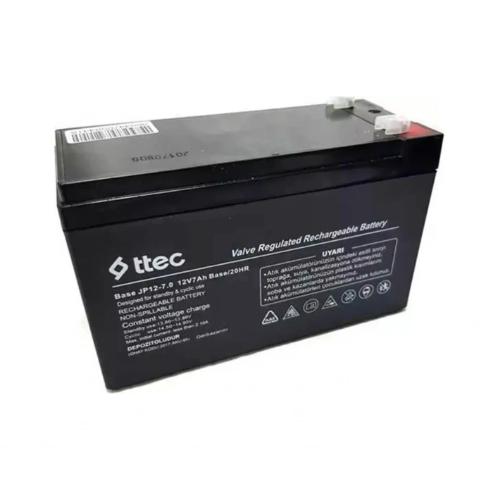 Ttec 12V 7Ah BASE Bakımsız Kuru Akü