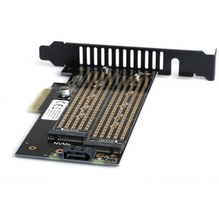 Dark 1xSATA + 2xNVMe M.2 SSD PCI-E Dönüştürücü Kartı DK-AC-PEM2X2