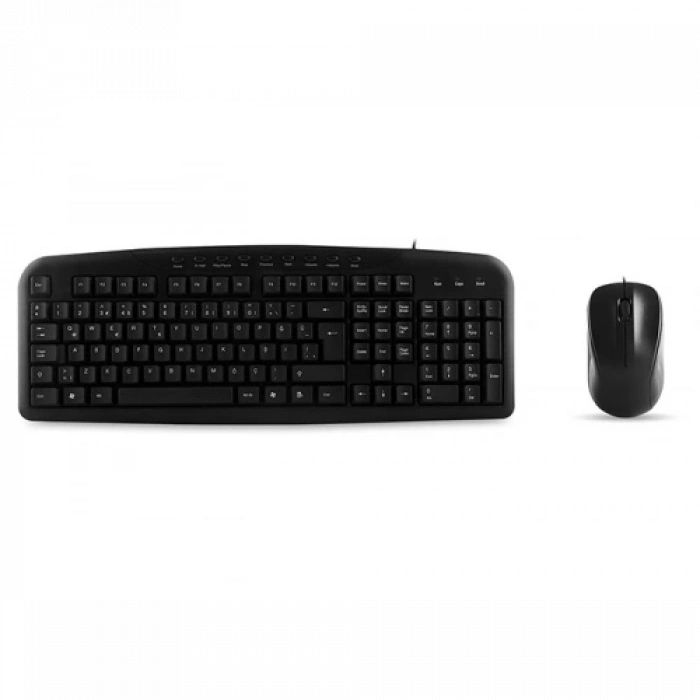 EVEREST UN-795, Siyah, Multimedya Türkçe Q, USB Kablolu, Klavye Mouse Set