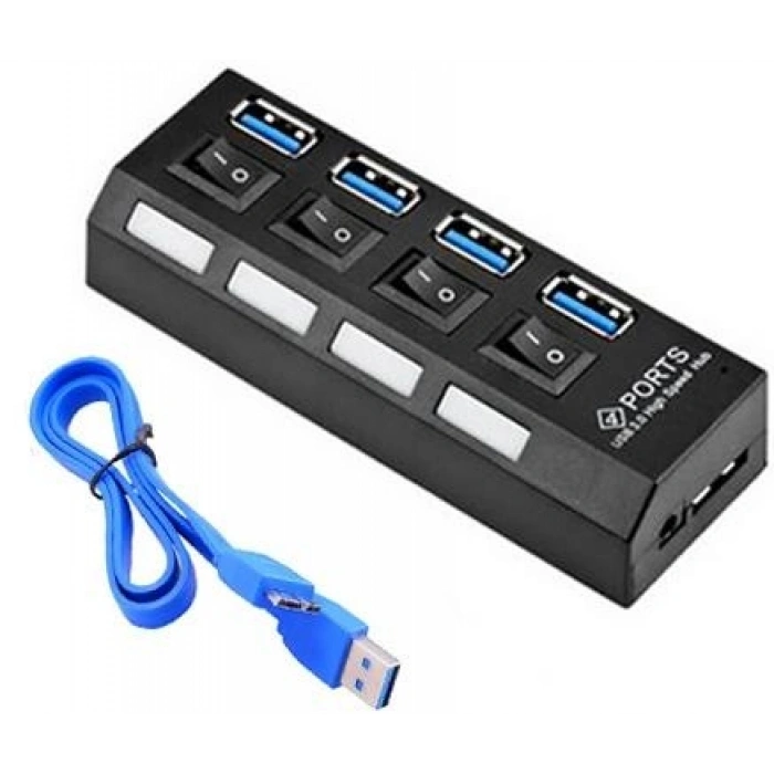 Alfais 4579 4 Port USB 3.0 Hub Çoğaltıcı Çoklayıcı Switch Splitter Çoklama Çoklu Cihaz Aygıt Bağlant