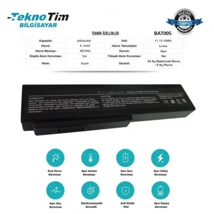 A32-H36 UYUMLU LAPTOP BATARYASI, PİL