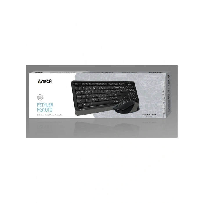A4 TECH FG1010 Siyah/Gri FSTYLER Türkçe Q, Kablosuz Klavye Mouse Set
