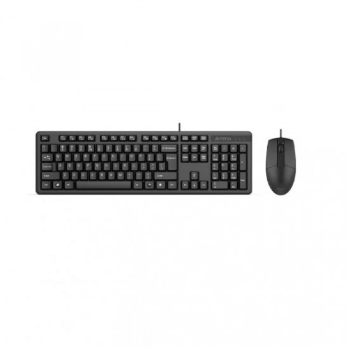 A4 TECH KK-3330 Siyah USB Kablolu Türkçe Q Multimedya Klavye Mouse Set