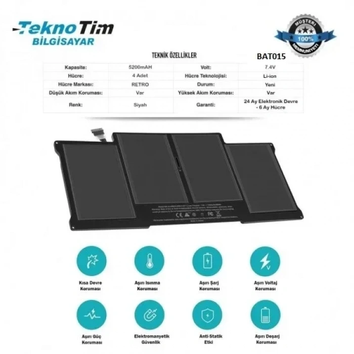 Apple EMC 2632 EMC 2925 Notebook Batarya - Pil