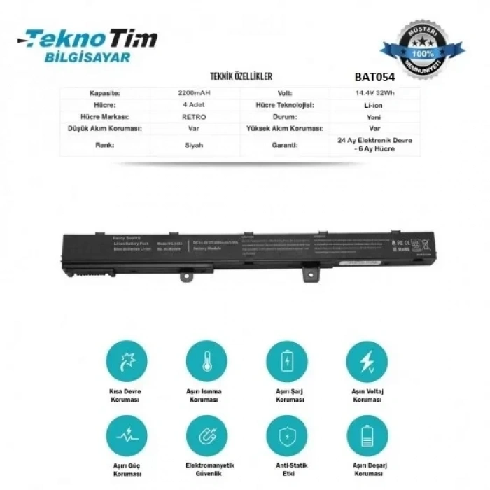 Asus A31N1319 Notebook Batarya - Pil