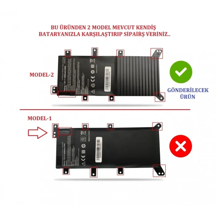 Asus K555L K555LN Notebook Batarya - Pil