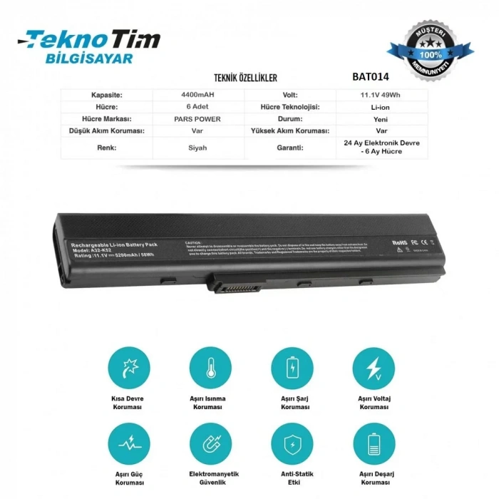 Asus PRO5IJC-SX011V LAPTOP BATARYA, PİL