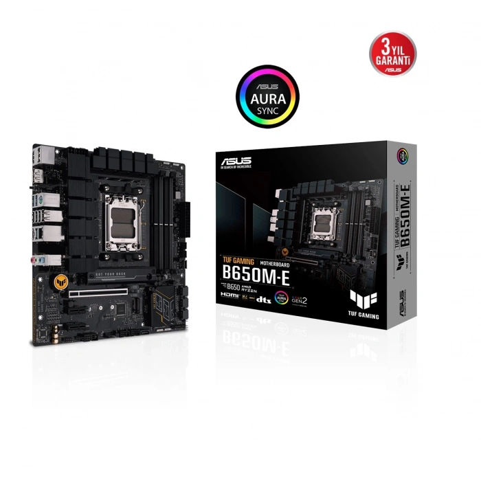 ASUS TUF GAMING B650M-E, 4xDDR5, 2x M.2, HDMI, 2xDP, Type-C, AM5 Soket GAMING Anakart