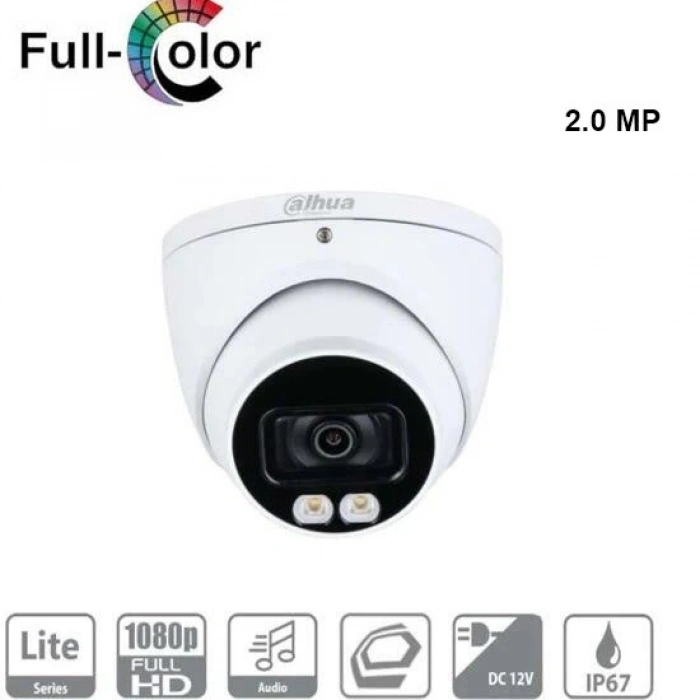 Dahua DH-HAC-HDW1209TQP-A-LED 2mp Full Color Sesli Dome Kamera Full HD