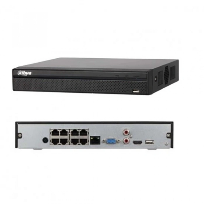DAHUA NVR2108HS-8P-T 8Kanal PoE 8Mpix 1 HDD Desteği NVR Kayıt Cihazı