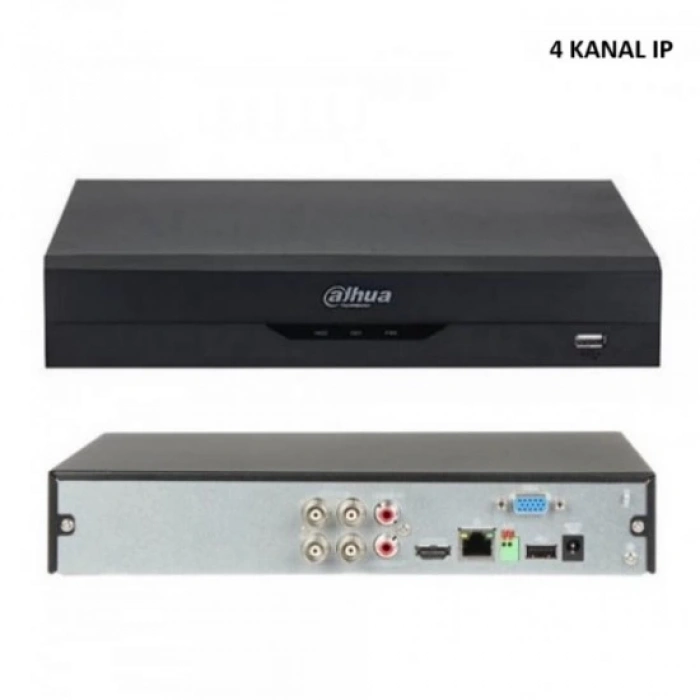 DAHUA XVR5104HS-I3 4Kanal 5Mpix H265+ 1 HDD Desteği 5in1 DVR Cihazı 4 Kanal DVR Kayıt cihazı