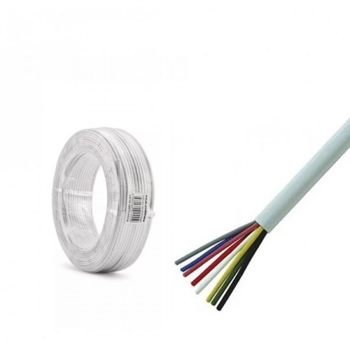 Dmk Dt8 Alarm & Diyafon Kablosu 100 Metre 8 Damar 8x0.22