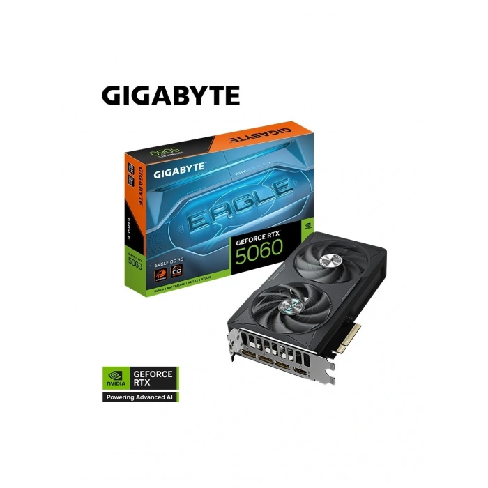 Gigabyte VGA GeForce RTX™ 5060 EAGLE OC 8GB, 128 Bit, GDDR7, HDMI Ekran Karti - GV-N5060EAGLE OC-8GD