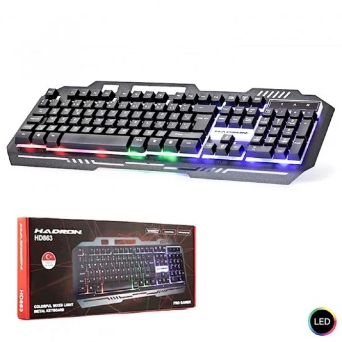 HADRON Hd863 Işıklı Oyuncu Led Gaming Klavye HD863