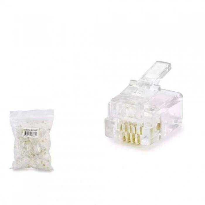 HADRON HDX5059 JAK RJ11 4PIN TELEFON 10LU PAKET 6P4C