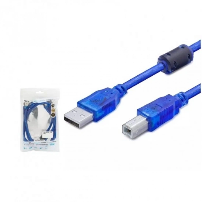HADRON HDX7502 USB PRINTER KABLO MAVİ TRANSPARENT 3MT