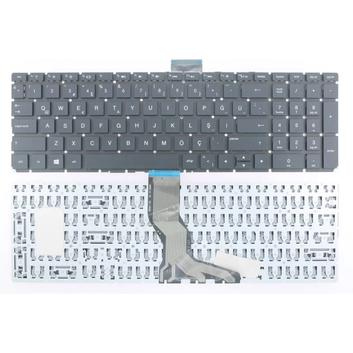 Hp 15-db1043nt, 15-db1044nt, 15-db1045nt Klavye Siyah