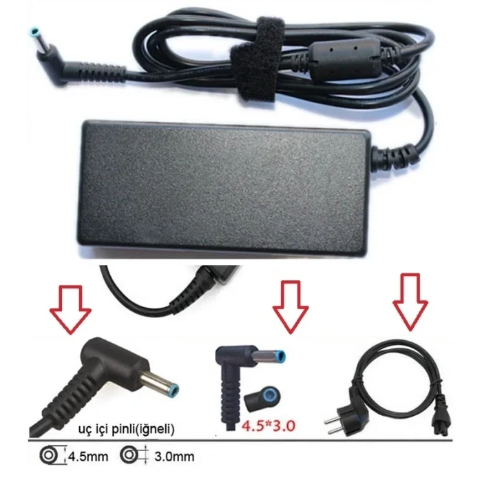 Hp 19.5v 4.62a 90w 4.5x3.0 pinli (iğneli) Şarj Aleti