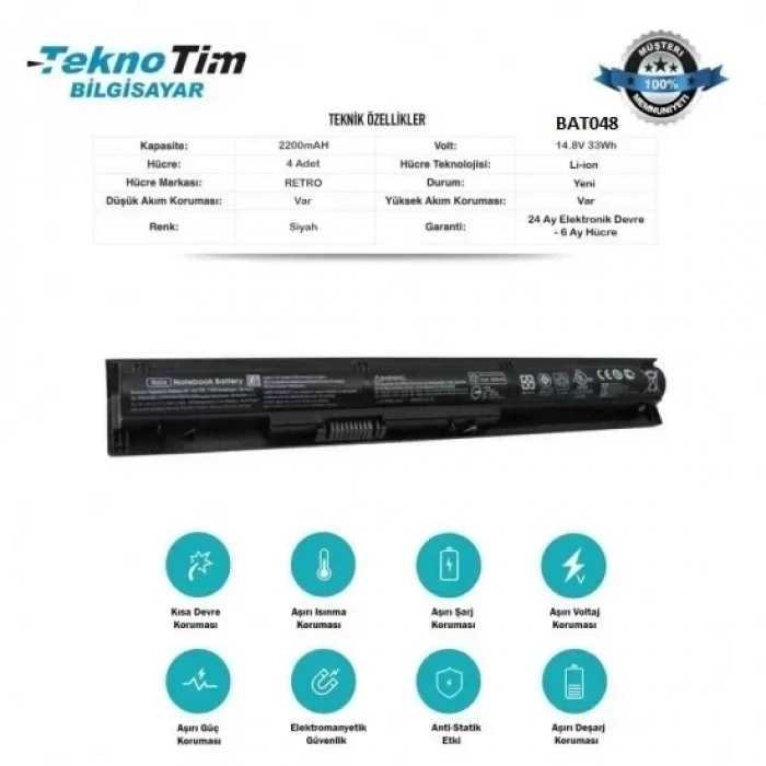 Hp 805047-221 Notebook Batarya - Pil