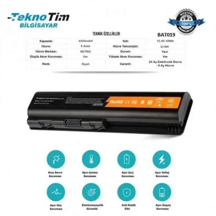 HP-COMPAQ Presario CQ45-327TX BATARYA, PİL