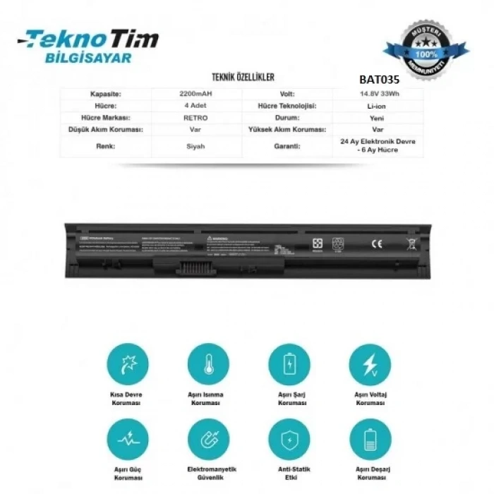HP ENVY 15T-K200 BATARYA PİL