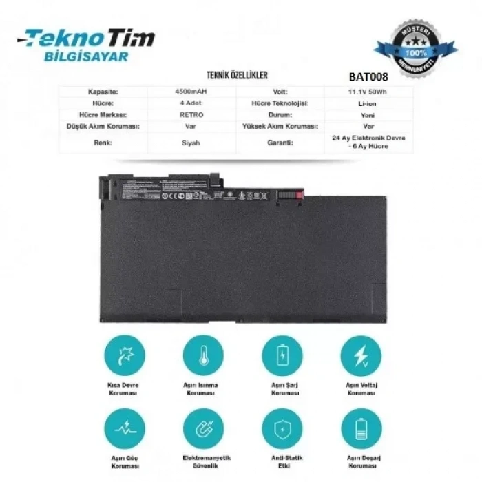 Hp HSTNN-DB4Q A Kalite Notebook Batarya - Pil