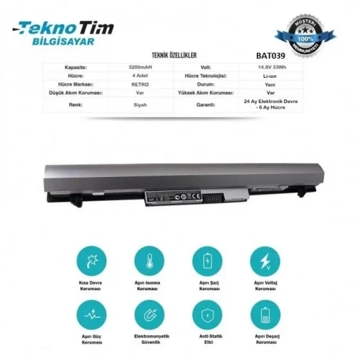 Hp HSTNN-W01C Notebook Batarya - Pil