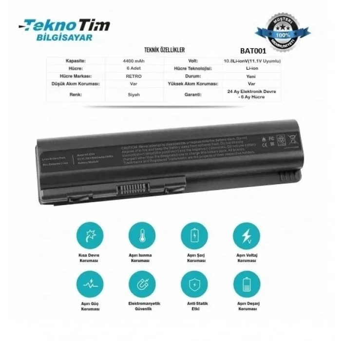 Hp Pavilion DV6-6B00 Notebook Batarya - Pil