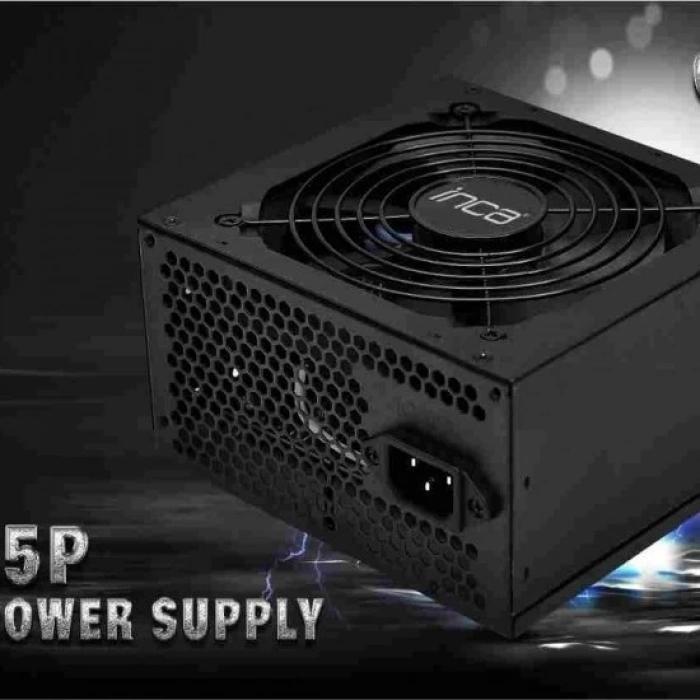 INCA IPS-650 Watt,140 mm Fan, Verimlilik 80+,Güç Çıkışları20+4 Pin, 4 + 4 Pin, 5x Sata, KorumaYüksek Güç (OPP),Gerilim (OVP/UVP),Kısa Devre (SCP),Yüksek Akım (OCP)