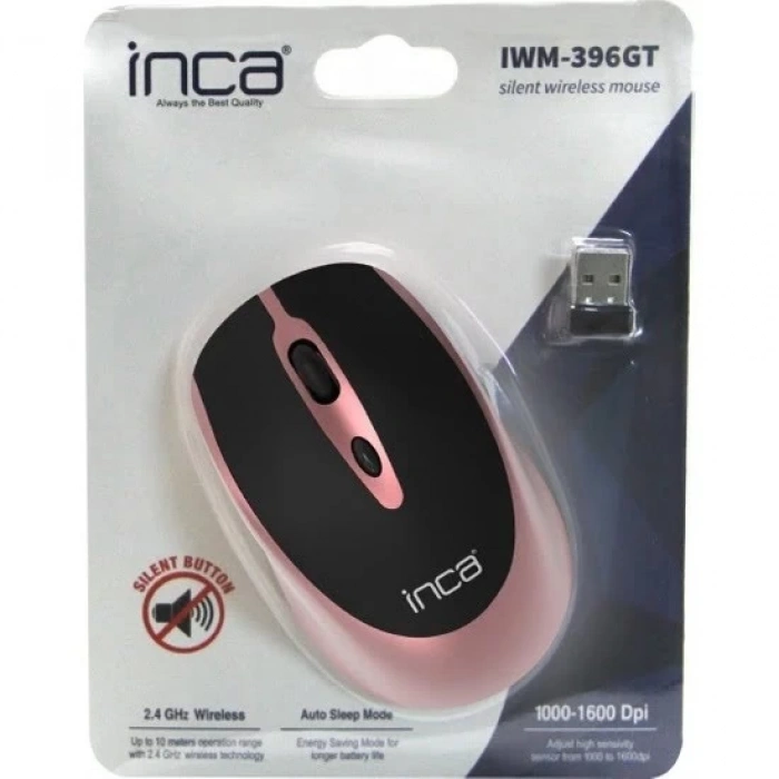 Inca IWM-396GT 1600 Dpi Sessiz Rose Gold Wireless Mouse