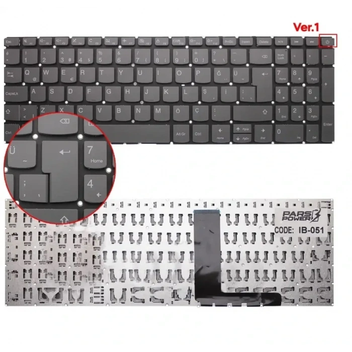 Lenovo 5CB0R20217 Notebook Klavye (KÜLRENGİ TR)