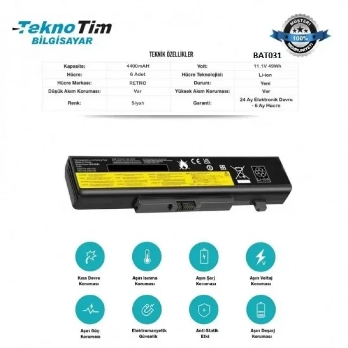 Lenovo B4400 B5400 E49 E4430 Batarya Pil İNTERNET SATIŞI YOK